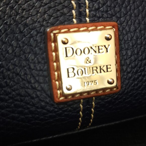 Dooney & Bourke Pebble Grain Navy Leather Crossbody Pouch Bag - Picture 6 of 11